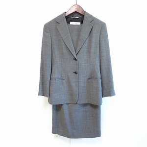 #anc マックスマーラ Maxmara ワンピーススーツ ツーピース 38 グレー ビジネス シンプル イタリア製 レディース [810268]