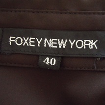 #anc フォクシーニューヨーク FOXEY NEW YORK シャツ・ブラウス 40 こげ茶 ダブルジップ レディース [833633]_画像7