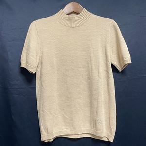 #wnc Burberry BURBERRY sweater * knitted 2 beige short sleeves high‐necked lady's [835642]
