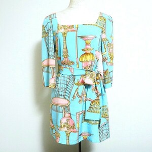 #ancob style Magi - Magi -OfSTYLE maggymaggy Ginza Magi - tunic 36 light blue pink belt attaching 7 minute sleeve lady's [838933]