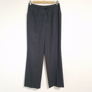 #anc Leilian Leilian pants 9 gray center Press stripe simple lady's [833821]