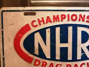 NHRAプレート　全米ホットロッド協会　NAT　ホッドロッド ドラッグレース　1/4マイル　ドラッグスター　レーシングチャンピオン　Z31r2
