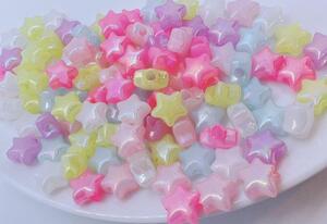  Pas Telstar beads [ approximately 100 bead ] deco parts plastic parts hand made material 