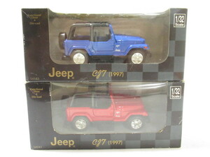 [sp2 HN5032] 2台セット New Ray 1/32 City Cruiser collection Jeep CJ7 (1997) ジープ　ミニカー 