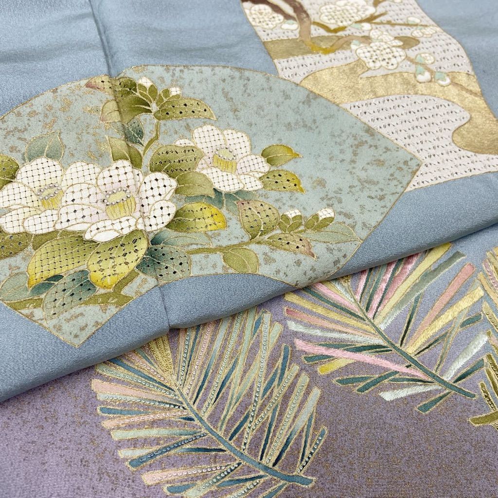 スワトウ刺繍】相良刺繍 パールトーン 一つ紋-