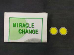 【G271】MIRACLE CHANGE　ミラクルチェンジ　500円バージョン　岸本道明　コイン　ギミック　マジック　手品