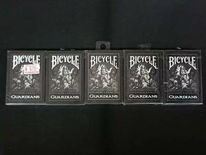 【G450】BICYCLE　GUARDIANS　ガーディアン　theory11　PLAYING CARDS　5点セット　未開封　レア　デック　マジック　マニュアル　手品