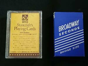 【G504】HOYLE　スタンクラフト社製　BROADWAY SECONDS　トランプ類税証紙　2点セット　未開封　カード　ギミック　マジック　手品