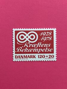 外国未使用切手★デンマーク 1978年 全国がん対策協会50年