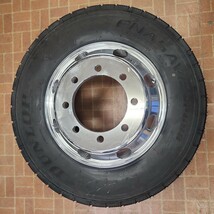 大型用メッキアルミ　19.5×6.75　147　8穴　ISO方式　DUNLOP　ENASAVE　SP688　245/70R19.5　136/134J　ミックス　中古1本_画像7