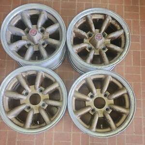 旧車 ワタナベ　RACING　13インチ　6J　オフセット不明　4H-114.3　中古