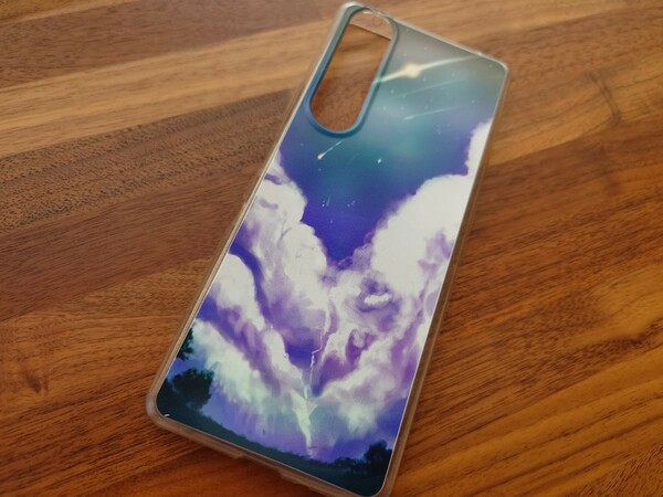 Xperia 1 Ⅲ ケース カバー ソフト TPU 夏の空 夜空 SOG03 SO-51B A101SO au ドコモ ソフトバンク ソニー SONY 中古 エクスペリア 送料無料