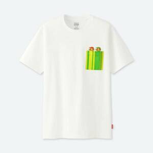 希少★ 任天堂 ユニクロ スーパー マリオ Lサイズ 土管 ポケット Tシャツ 白 ルイージ ファミコン ゲーム 昭和 レトロ Switch 新品