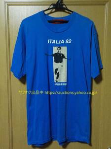 ヴィンテージ Tシャツ【即決送料無料】matthews trick 1982 スペインW杯決勝 1982 イタリア代表 タルデッリの雄叫びゴール歓喜の疾走 449-3