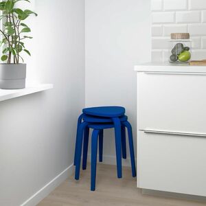 IKEA イケア　シルレ スツール　ブライトブルー スタッキングスツール