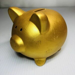 【貯金箱】金豚 金運 500円玉 子供 ブタさん プレゼント インテリア雑貨 置物 グッズ 動物 昭和レトロ 当時物 アンティーク ビンテージ