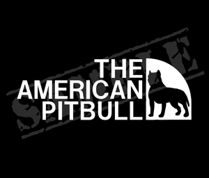 THE AMERICAN PITBULL（アメリカン・ピットブル）パロディステッカー 6cm×17cm　愛犬　ペット