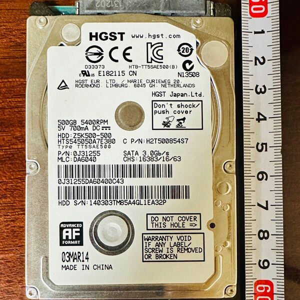 HITACHI HDD HGST HTS545050A7E380 500GB