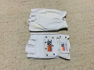 K&N driving gloves free size rare that time thing white leather glove 