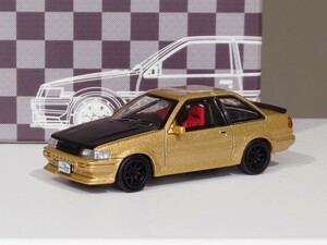 【新品未開封】DieCastTeam 1/64 TOYOTA COROLLA LEVIN 1983 トヨタ カローラレビン AE86 2ドア 前期 DCT【ゴールド】