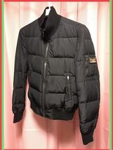 綺麗 DOLCE ＆ GABBANA 52 XL◆正規本物◆高級 ダウンジャケット◆MA-1 ブルゾン アウター ジャンパー◆送料込◆XXL 黒 ドルガバ アンド DG_画像1