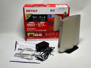 BUFFALO WSR-5400AX6S-CG／無線LANルーター／Wi-Fi 6(11ax) 対応／AirStation ／シャンパンゴールド／プレミアムモデル AX6