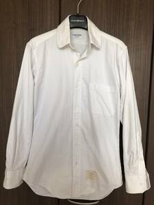 THOM BROWNE shirt 0 white oxford round color standard white Tom Brown suit America New York NEW YORK