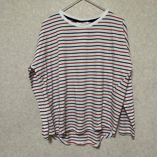 H&M ボーダーロンT レッド ネイビー XS 赤 紺色 マリン FOREVER21 フォーエバー21 F21 エイチアンドエム ZARA TOPSHOP OLDNAVY bershka