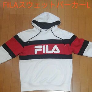 FILA プルオーバーパーカー 大きめLサイズ フィラ スウェットパーカー マウンテンパーカー