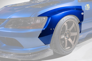 【M's】EVO9 ランサーエボリューション9 (2005y-2007y) VARIS Solid Joker フロント ワイドフェンダーキット 4P FRP バリス エアロ エボ9