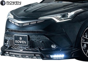 【M’s】TOYOTA C-HR RR 前期 (2016.12-2019.09) ROWEN フロントスポイラー (LED付) FRP製 未塗装 ロウェン ローエン エアロ 1T026A00