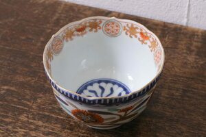 R-040483　アンティーク雑貨　江戸期　上手物　色絵　向付(蕎麦猪口、湯呑)(R-040483)