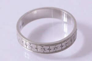 *R-040577 античный смешанные товары Англия Vintage платина 900 Mill удар . кольцо с плоской спиралью ( вес примерно 5.74g )( кольцо, аксессуары )