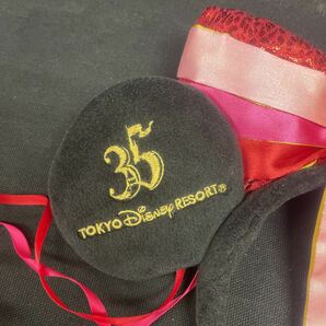 ディズニー ミニーカチューシャ Disney コスプレ 35周年 記念 中古品 ピンク リボン 赤 ディズニーリゾート シー ランド B箱の画像4