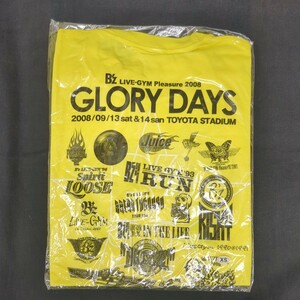 【未開封】B'z LIVE-GYM Pleasure 2008 GLORY DAYS レア！ミスプリントTシャツ XS 松本孝弘 稲葉浩志 W15