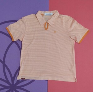 ルコックスポルティフ　ゴルフコレクション　半袖ポロシャツ　メンズLサイズ　オレンジ　QGL1612