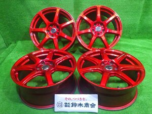 中古 18インチ 18×7.5J 5穴 ワークエモーション T7R 社外 アルミホイール 4本セット RX-8 WRX S4 レヴォーグなど