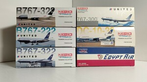 1/400 DRAGON WINGS UNITED AIRLINES/CONTINENTAL AIRLINES BOEING B767/EGYPT AIR AIRBUS A300F 6機セット