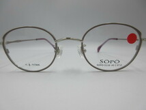 【MK】SOPO ソポ メガネフレーム SOPO-5116-3 45□21-138 Col.3 T-β TITAN チタン シルバー色×ピンク系 レディース ケース付き 未使用品_画像3