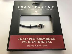 3日間限定価格！ 未開封 TRANSPARENT High Performance Digital 75Ω HPDL1 1m デジタルケーブル RCA AXISS 正規品 new unopened 送料無料