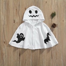 ハロウィン ベビー 子供 マント コスプレ 仮装 おばけ ケープ 白 80 90 赤ちゃん 幼児 キッズ ハロウィンパーティ コウモリ_画像2