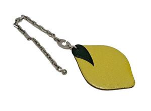  Hermes key holder key chain key ring fruit leather lemon accessory bag charm HERMES [ used ]