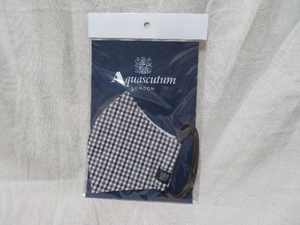 〇即決送料込み！新品未開封定価￥2,530 Aquascutum アクアスキュータム * コットン抗ウイルスマスク 日本製クラブチェック柄 男女兼用〇