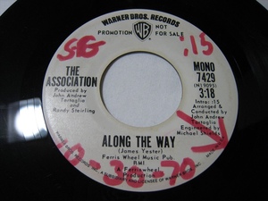 【7”】●白プロモ MONO/STEREO● THE ASSOCIATION / ALONG THE WAY US盤 アソシエイション アロング・ザ・ウェイ