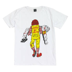 マクドナルド パロディー カーネルおじさん イラスト ジョーク アメカジ ストリート系 おもしろTシャツ メンズ 半袖★tsr0909-wht-m