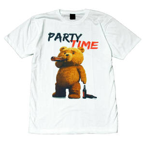 映画Tシャツ　テッド TED くま Hなぬいぐるみ プレゼント　カワイイ　アメカジ　ストリート おもしろTシャツ メンズ 半袖★tsr0464-wht-s