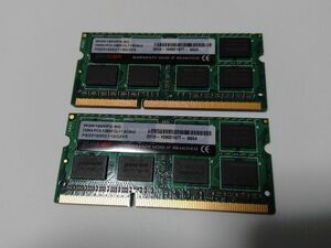 合計16GB（8GB×2枚)　PC3-12800S　Panram　黒ラベル　ほぼ揃い　≪管16P3≫ 