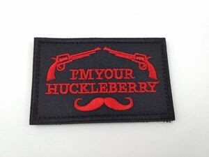 Im Your Huckleberry パッチ ワッペン サバゲー ブラックXレッド