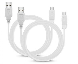 2 pcs set Nintendo Wii U Gamepad for charge line nintendo for USB charger cable charge cable 10ft/3m white E492 will u