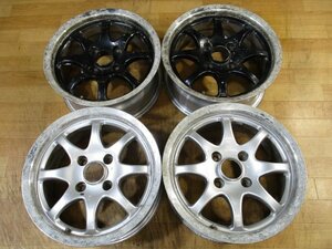 少し軽量 社外品 日本製 ホイール 4本 4H-114.3 15インチ 6.5J+25 AE86 マーク2 ローレル S13 シルビア 180SX A31 R30 R32 スカイライン